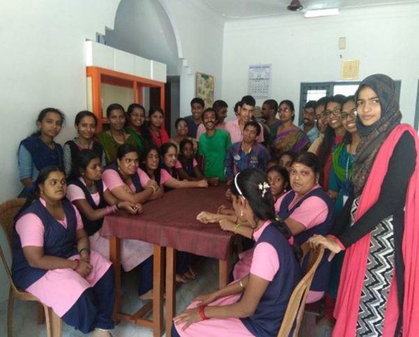 NSS volunteers visit Swasraya Special School, Kuttur