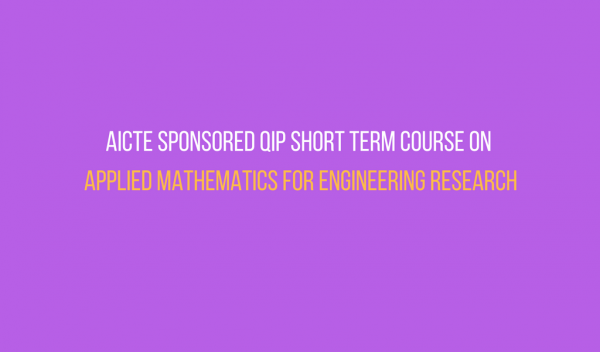 ECE faculty member attends 5-day Short Term Course on Applied Mathematics