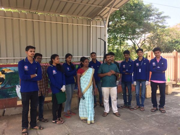 NSS volunteers clean Pudukad Railway Station platform