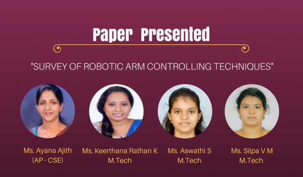 A research paper from CSE Dept on robotic arms