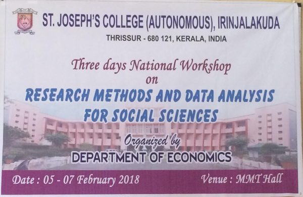 Humanities Dept faculty members attend 3-day National Workshop on Research Methods and Data Analysis