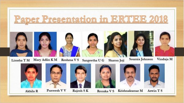 EEE staff and students present seven research papers in National Conference at Adi Shankara College