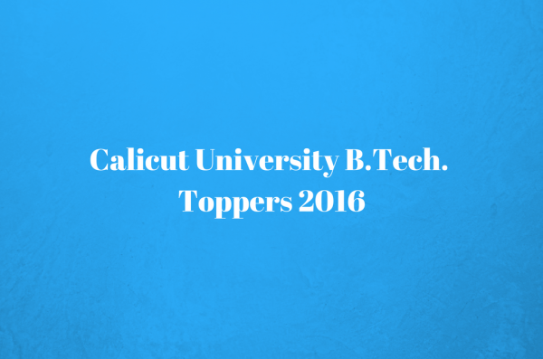 38 Vidya students among Calicut University B Tech toppers 2016