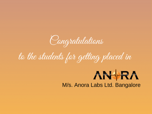 Three M Tech students placed at Anora Labs