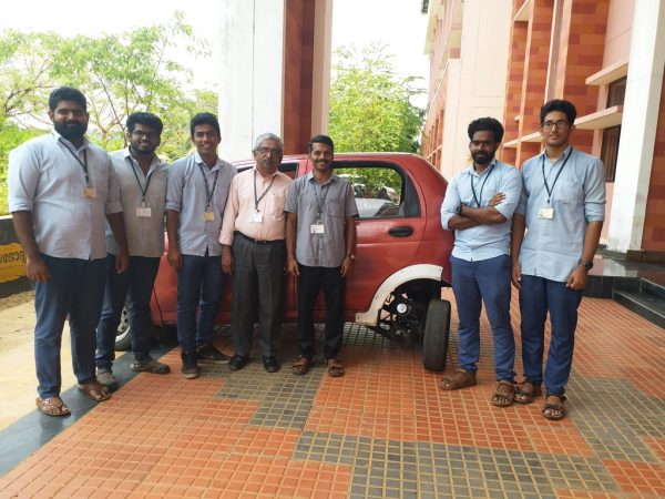 ME students design front pivoted parking of vehicles