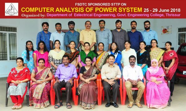 EEE Dept. faculty member attends a 5-day STTP in GEC, Thrissur