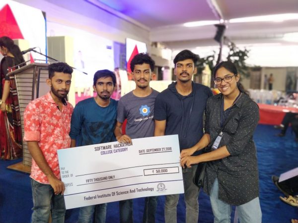 CSE students win first prize in FISAT Software Hackathon