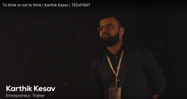 Vidya alumnus at a TEDx event