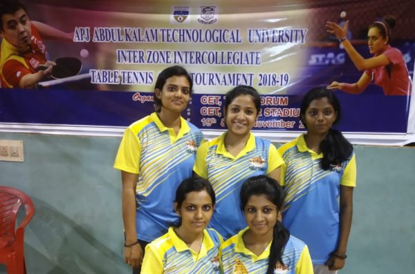 Vidya is runner-up in APJAKTU Table Tennis (Women) Championship