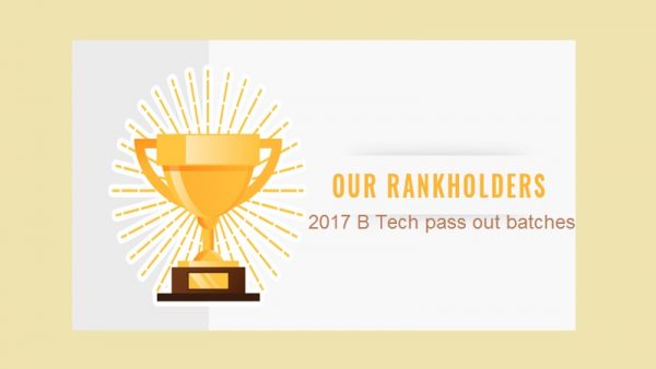 Vidya's eight students among top ten rank holders in 2017 B Tech pass-out batches