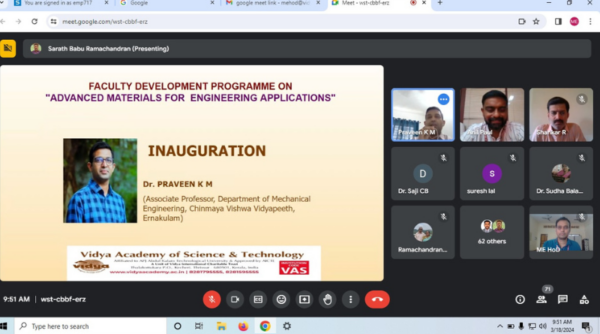 ME Dept organizes three-day online Faculty Development Program ‘Empowers Educators in Advanced Materials’