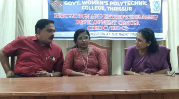  ECE faculty member  serves as resource person in Government Women’s Polytechnic, Nedupuzha