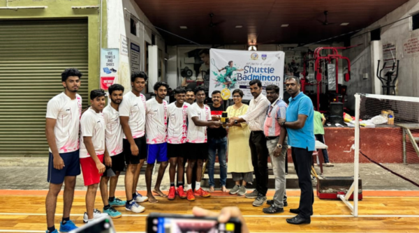 College Badminton Men Team wins E ZONE Badminton Championship