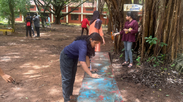 Campus Nakshatravanam Cleanliness Drive by NSS Volunteers