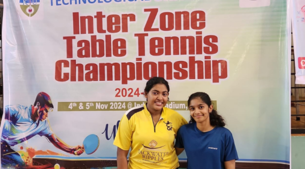 Vidya students to represent APJAKTU Table Tennis Women Team in the South India Inter University Tournament 