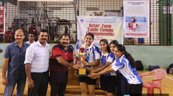 Big round of applause to Vidya Table Tennis women team on their hard-earned Champions trophy in APJ AKTU All Kerala Inter Collegiate Table Tennis Championship