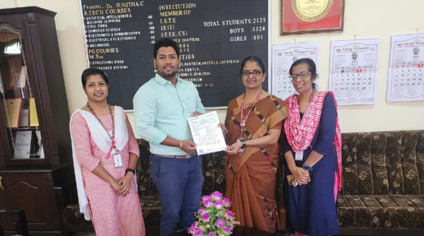 Memorandum of Understanding (MoU) between EEE Dept and Jo and Jo Infra Solutions, Thrissur