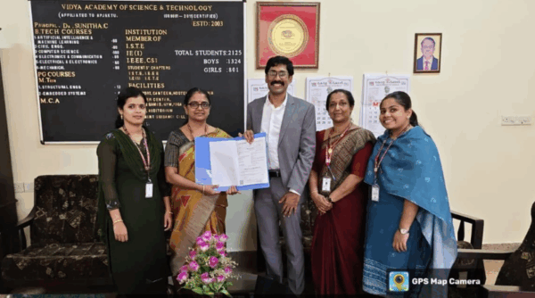 MoU between Inker Robotics Solutions Private Limited and Vidya Academy Of Science & Technology