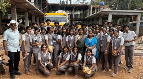 S4 Civil Engineering students visit the construction site of a Shopping Complex