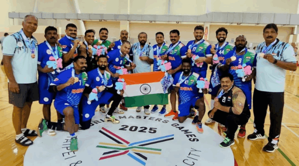 Vidya alumnus Mr. S Vipin Kumar secures a podium finish for India with a bronze medal at the World Masters Handball Championship 2025