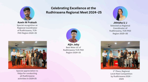 Vidya NSS shines at Rudhirasena Thrissur-Palakkad Regional Meet 2025