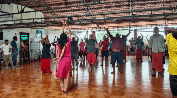 NSS conducts Yoga outreach at Friends of Jesus Bhavanam on International Yoga Day
