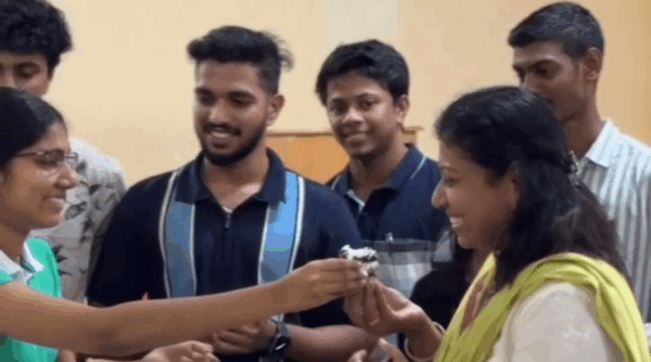 Welcome ceremony for lateral entry entrants by third semester Civil Engineering students