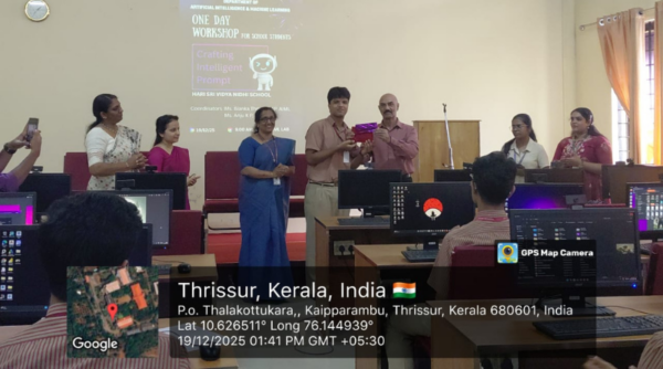 AIML Dept conducts one-day workshop titled “Crafting Intelligent Prompts” for school students