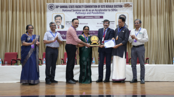 Vidya crowned Best ISTE Faculty Chapter Award at State Level