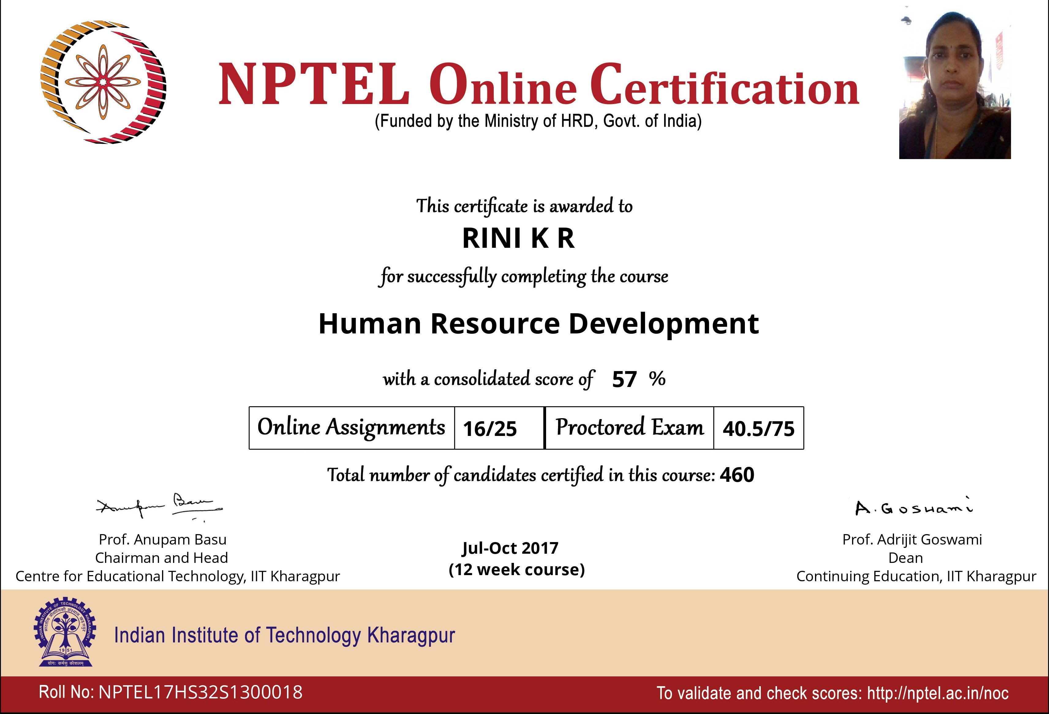 NPTEL Course Certificate News Events