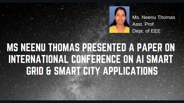EEE faculty member presents paper in an international conference at PSG College of Technology