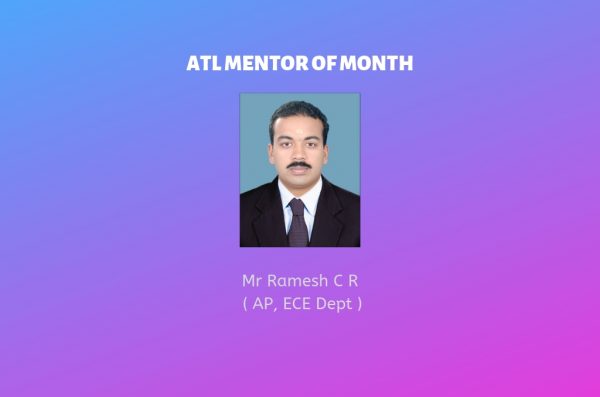 Vidya faculty nominated as ATL Mentor of Month of December 2018