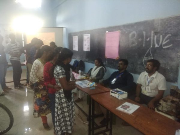 Vidya's student projects exhibited at SN College, Alathur