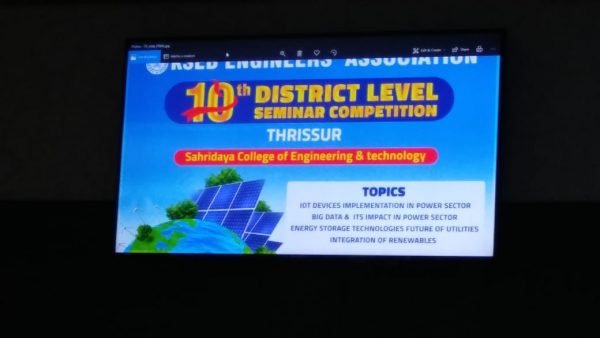 EEE students secure Second Prize in seminar competition by KSEB Engineers Association