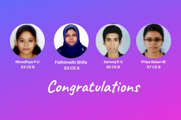 Four B Tech (CE) students secure "perfect 10" SGPA