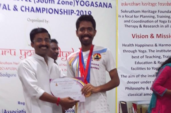 CSE student wins First and Second Prizes in National Yogasana Championship