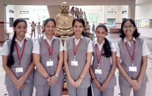 Four of the six final year students placed with Cognizant