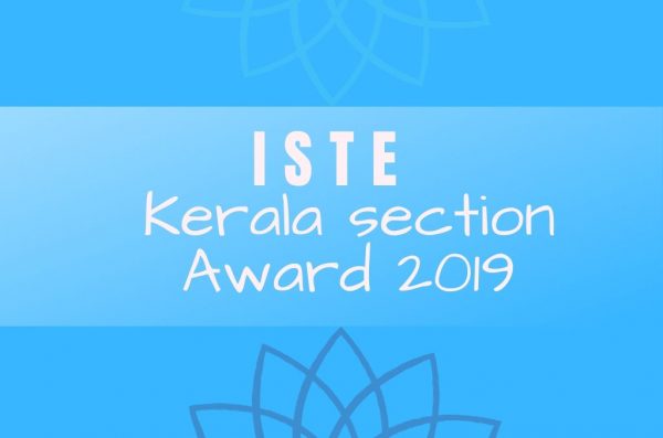 One more ISTE Kerala Section Award for Vidya!