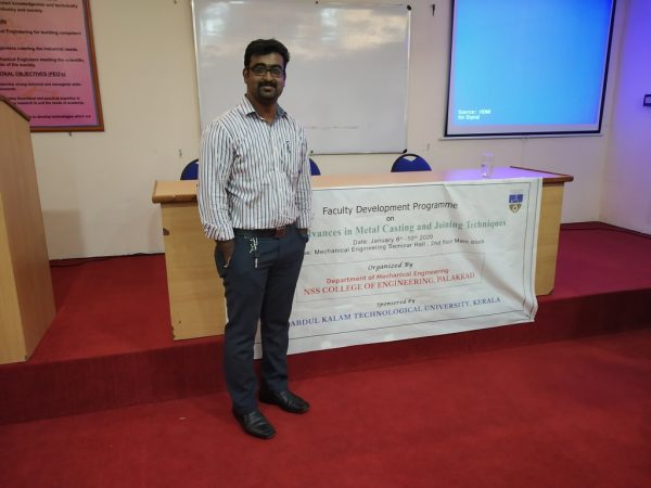 ME faculty attends five-day FDP at NSS College of Engg