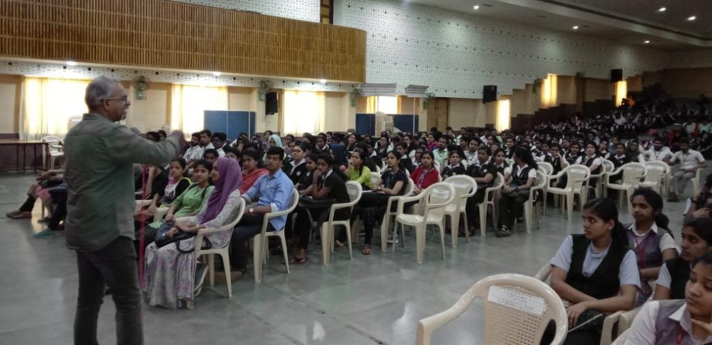 Mr. Rajagopalan P, Director UST Global, addressing the 2020 pass out batch students during the pre-placement talk