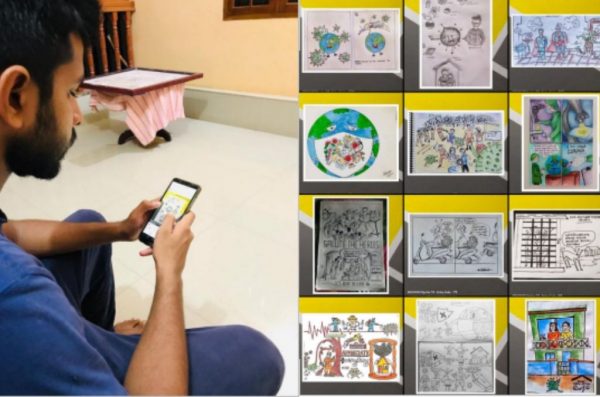 NSS units organise cartoon drawing and description contest based on COVID 19