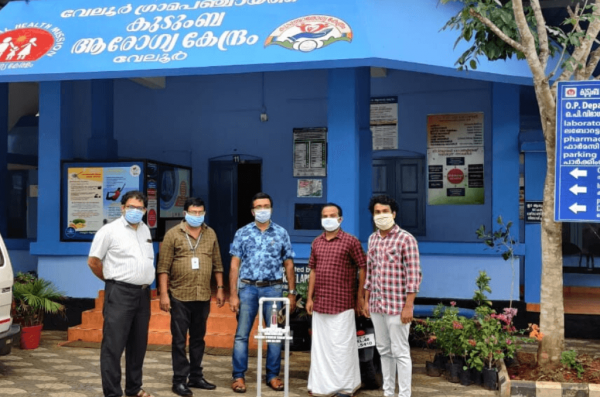 Vidya develops foot operated sanitiser
