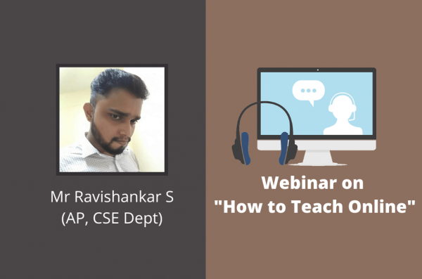 CSE faculty serves as resource person for webinar on "How to Teach Online"