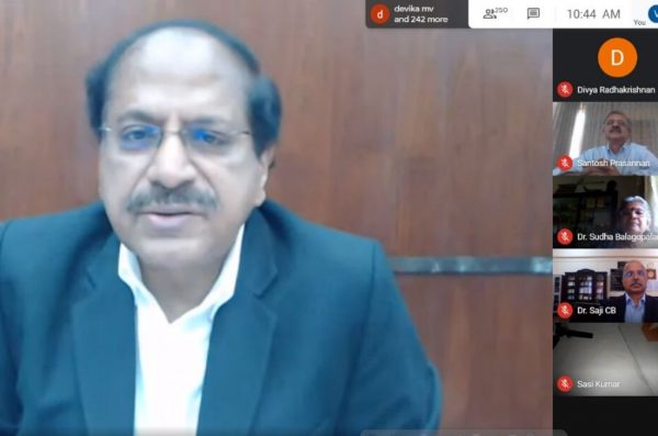 Mr V P Nandakumar, MD, Manappuram Finance Ltd, inaugurates international webinar series on project ideas