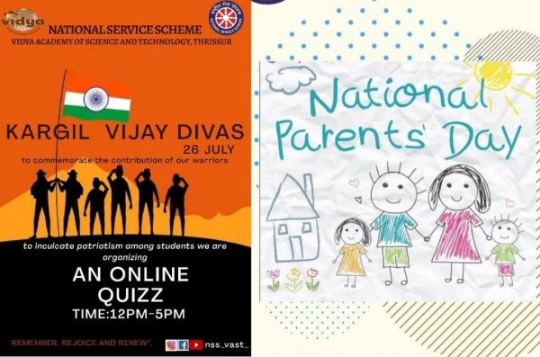 NSS volunteers observe Kargil Vijay Diwas and National Parent's day