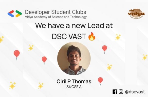New Lead for Vidya's Google Developer Student Club