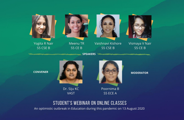 Students conduct webinar on "Online classes : COVID - 19 induced revolution in education"