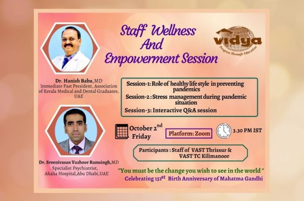 VICT organises staff wellness and empowerment session