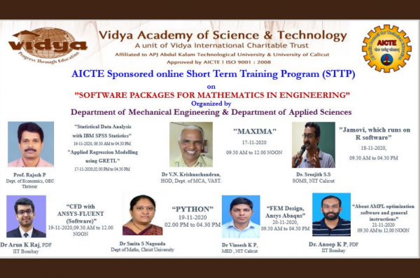 ME and AS Depts' AICTE sponsored STTP series commences