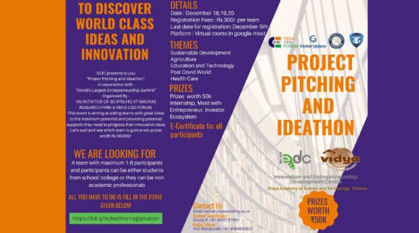 IEDC organises project pitching and ideathon competitions